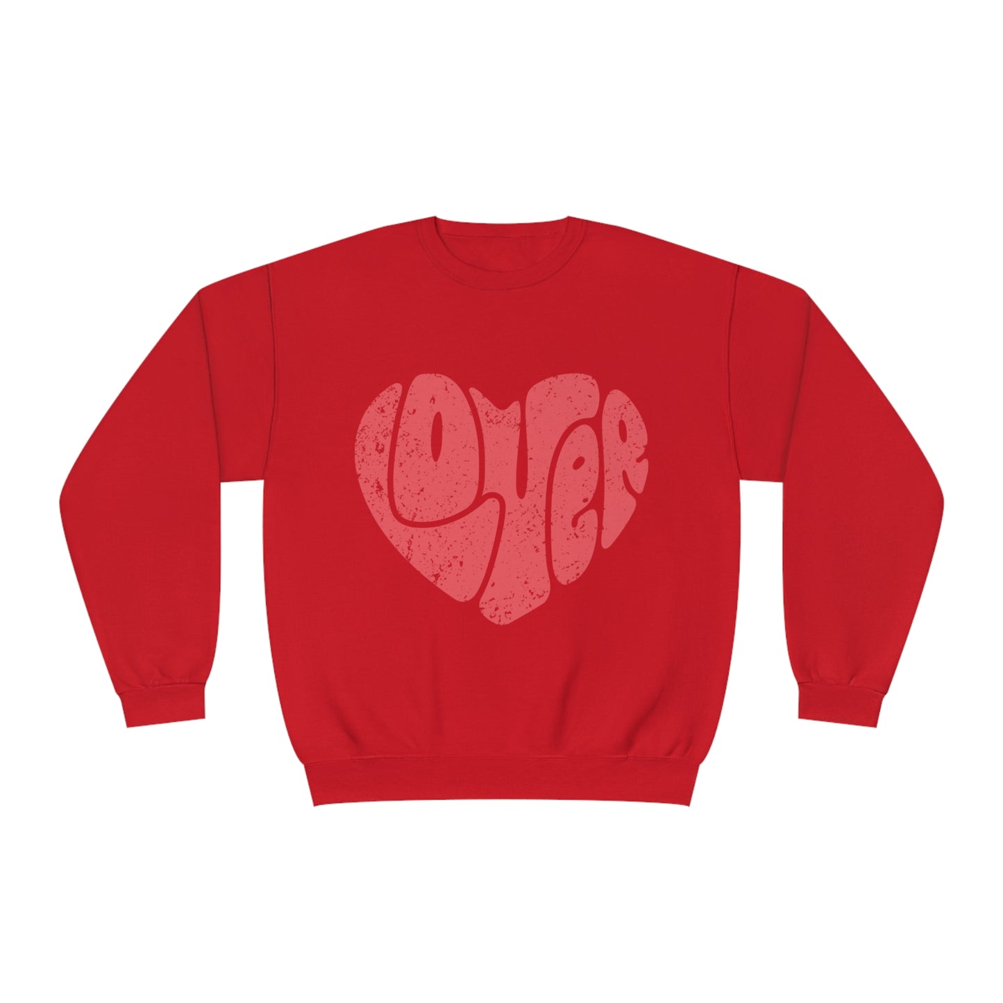 Retro Lover Heart Valentines (Distressed Design) Unisex NuBlend® Crewneck Sweatshirt