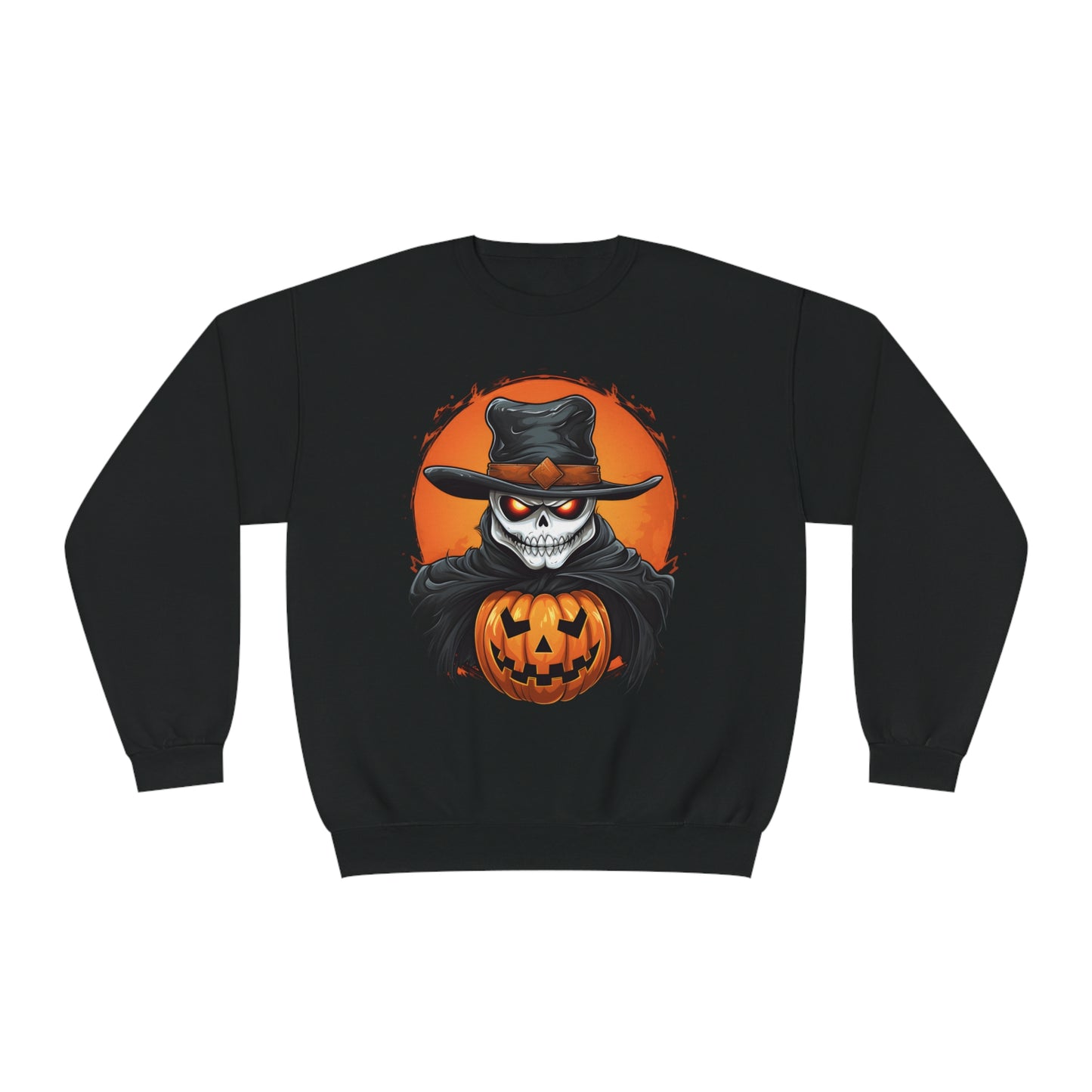 Halloween Cowboy Skeleton Unisex Graphic Shirt Gifts Spooky Long Sleeve Crewneck Shirt Tops