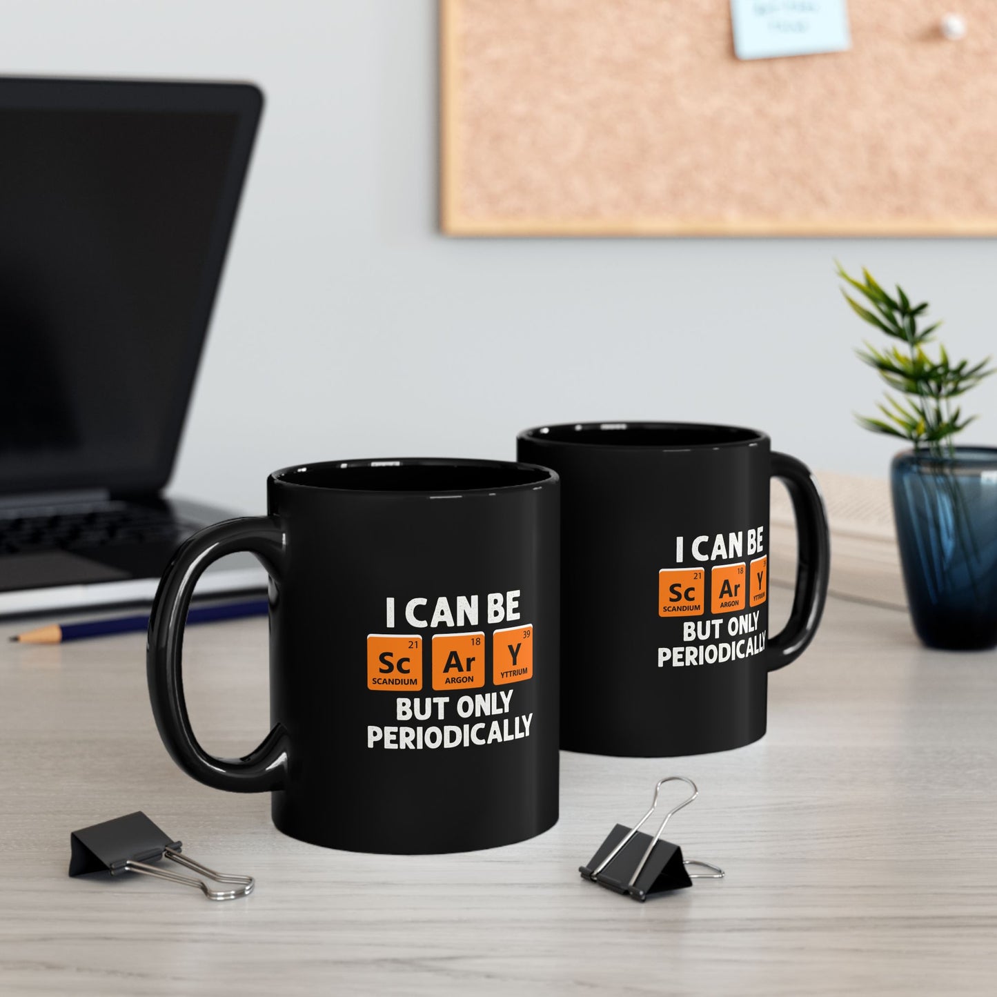 Halloween I Can Be Scary But Only Periodically Halloween Teacher Meme  11oz Black Mug