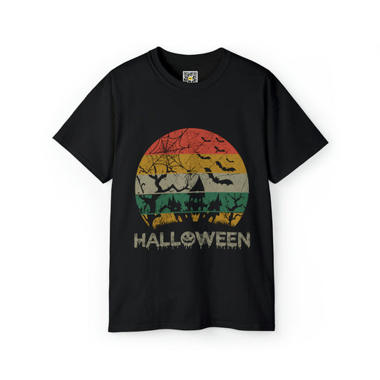 Retro Halloween Spooky House Unisex Ultra Cotton Tee