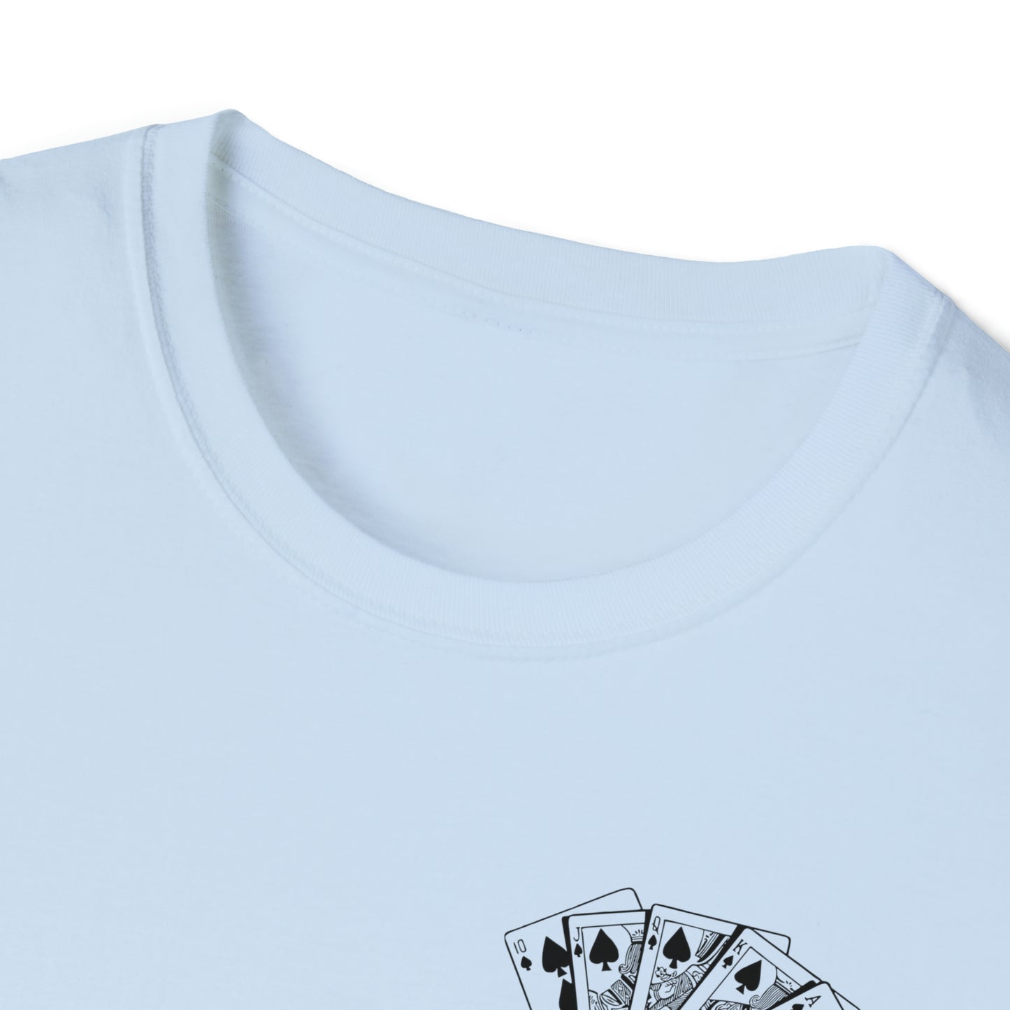 Royal Flush Poker Time to Play T-shirt Front and Back Design