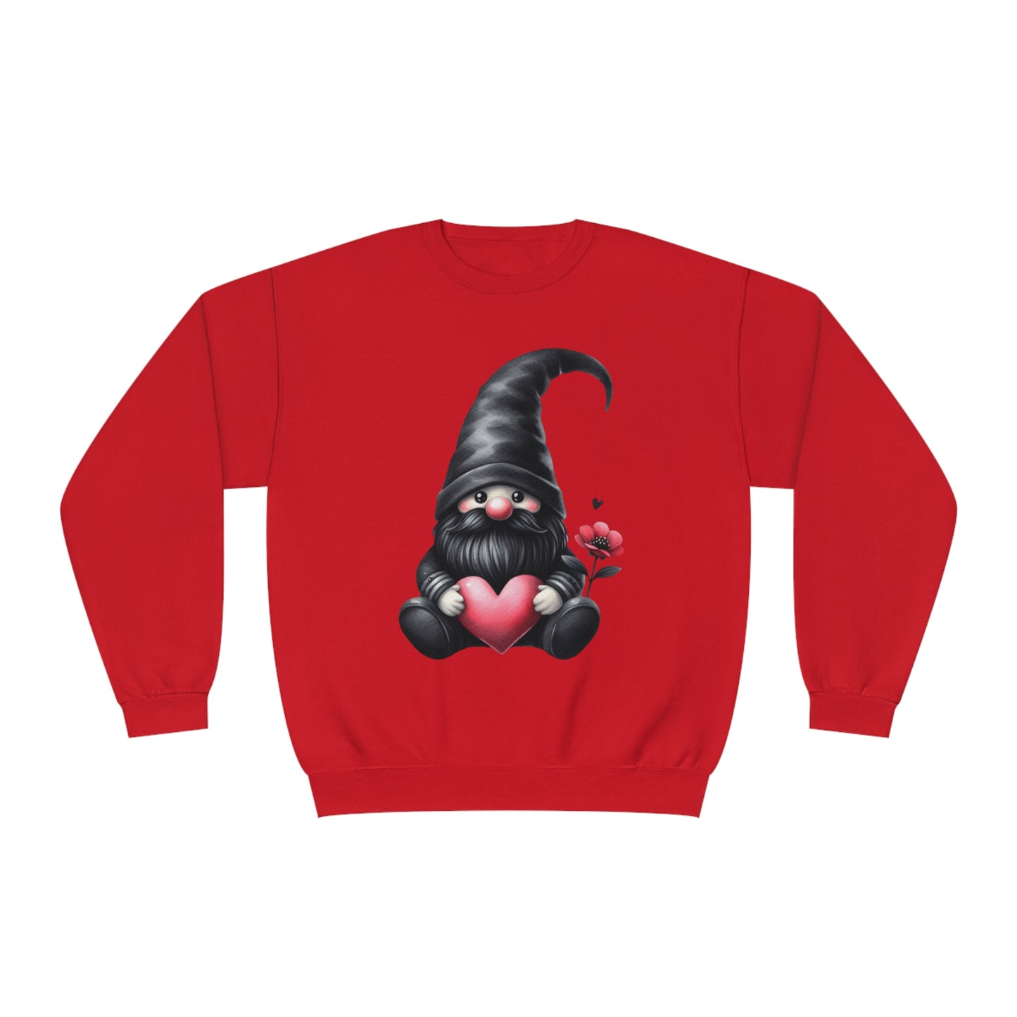 Black Valentine Gnome Unisex NuBlend® Crewneck Sweatshirt