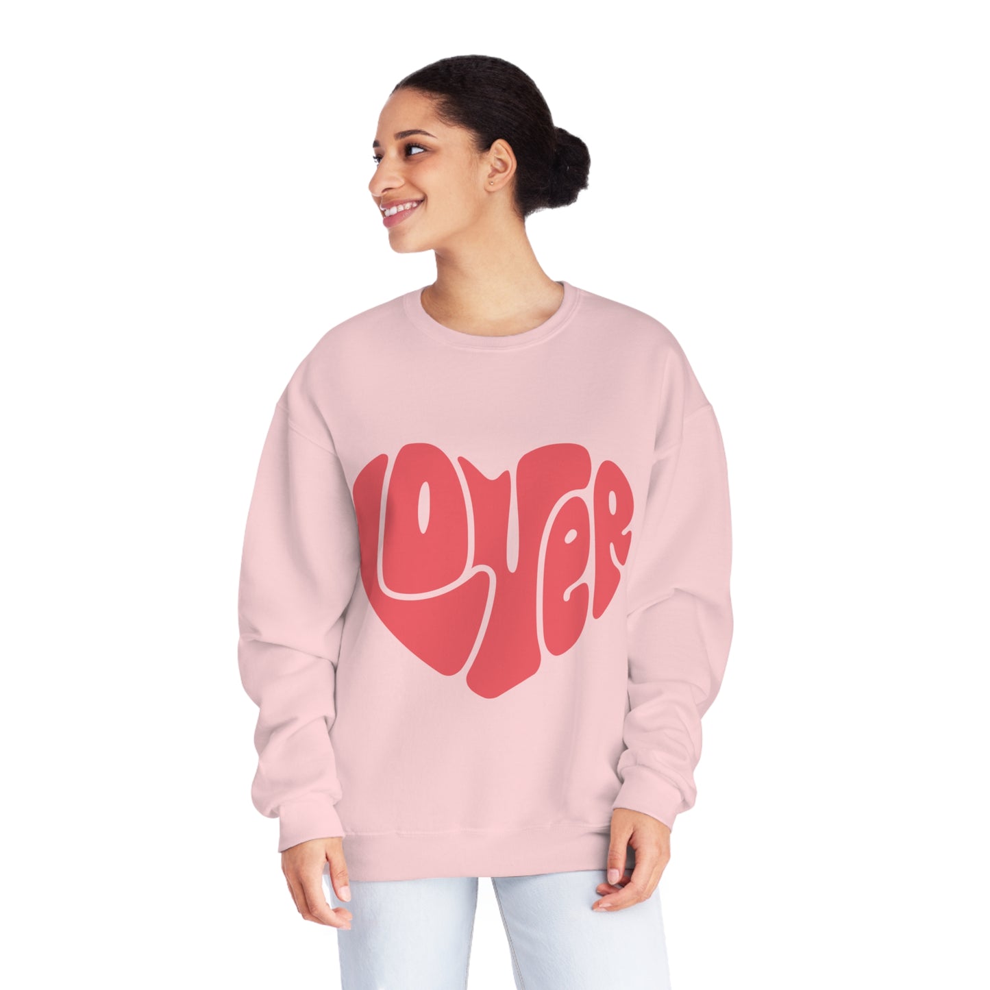 Retro Lover Heart Valentines Unisex NuBlend® Crewneck Sweatshirt