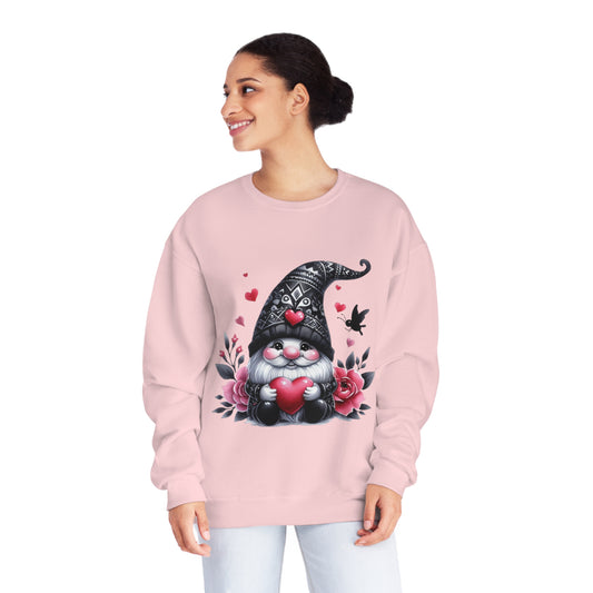 Black Valentine Gnome Unisex NuBlend® Crewneck Sweatshirt