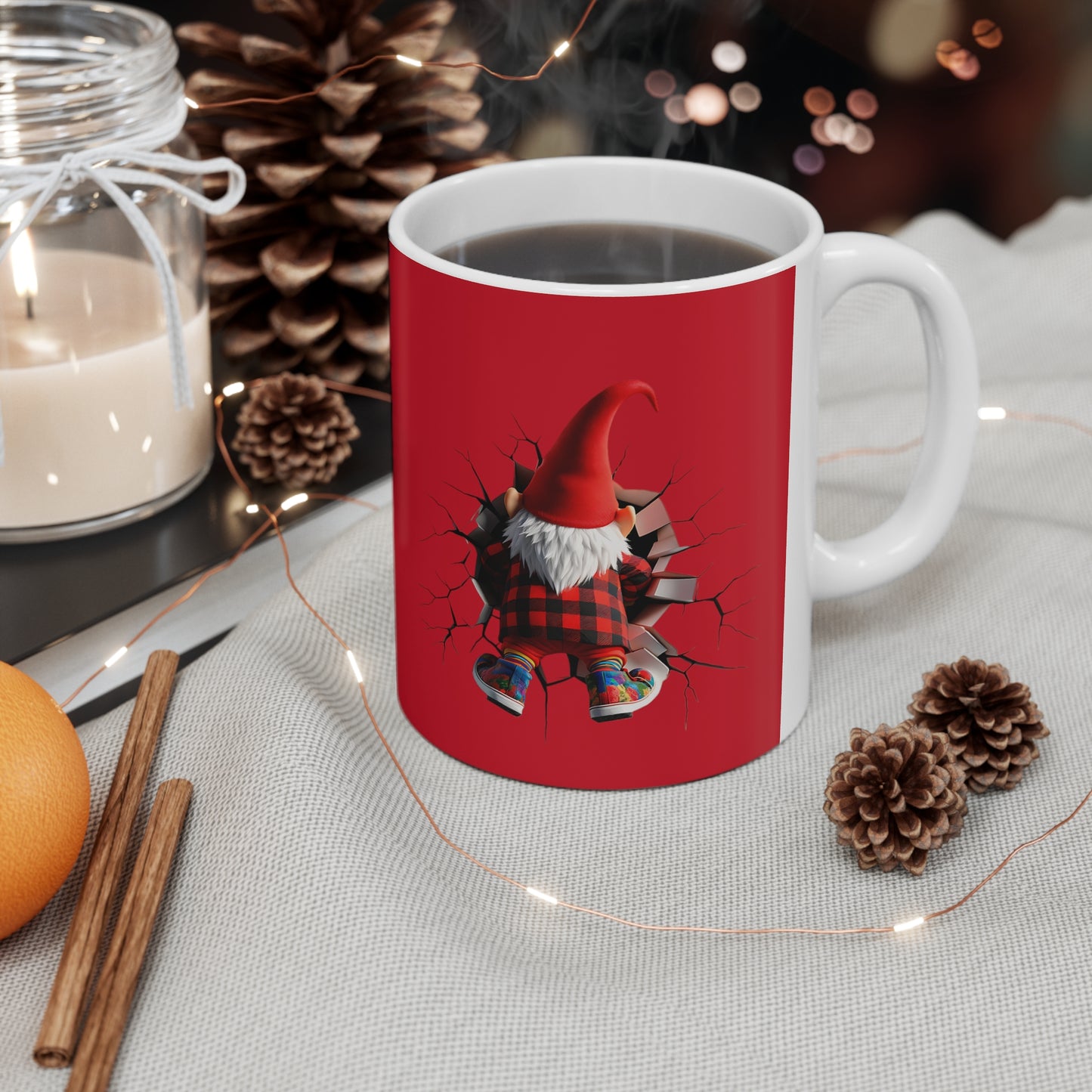 Valentine Gnome 3D Ceramic Mug 11oz