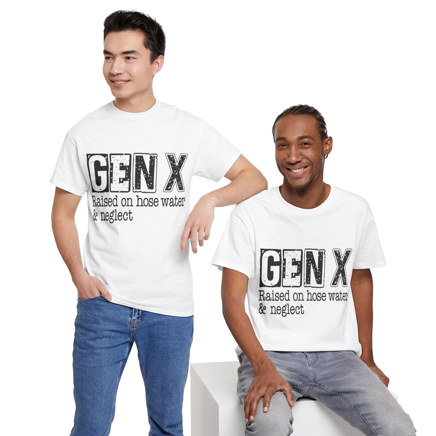 GEN X Raised On Hose Water & Neglect Tshirt Unisex Heavy Cotton