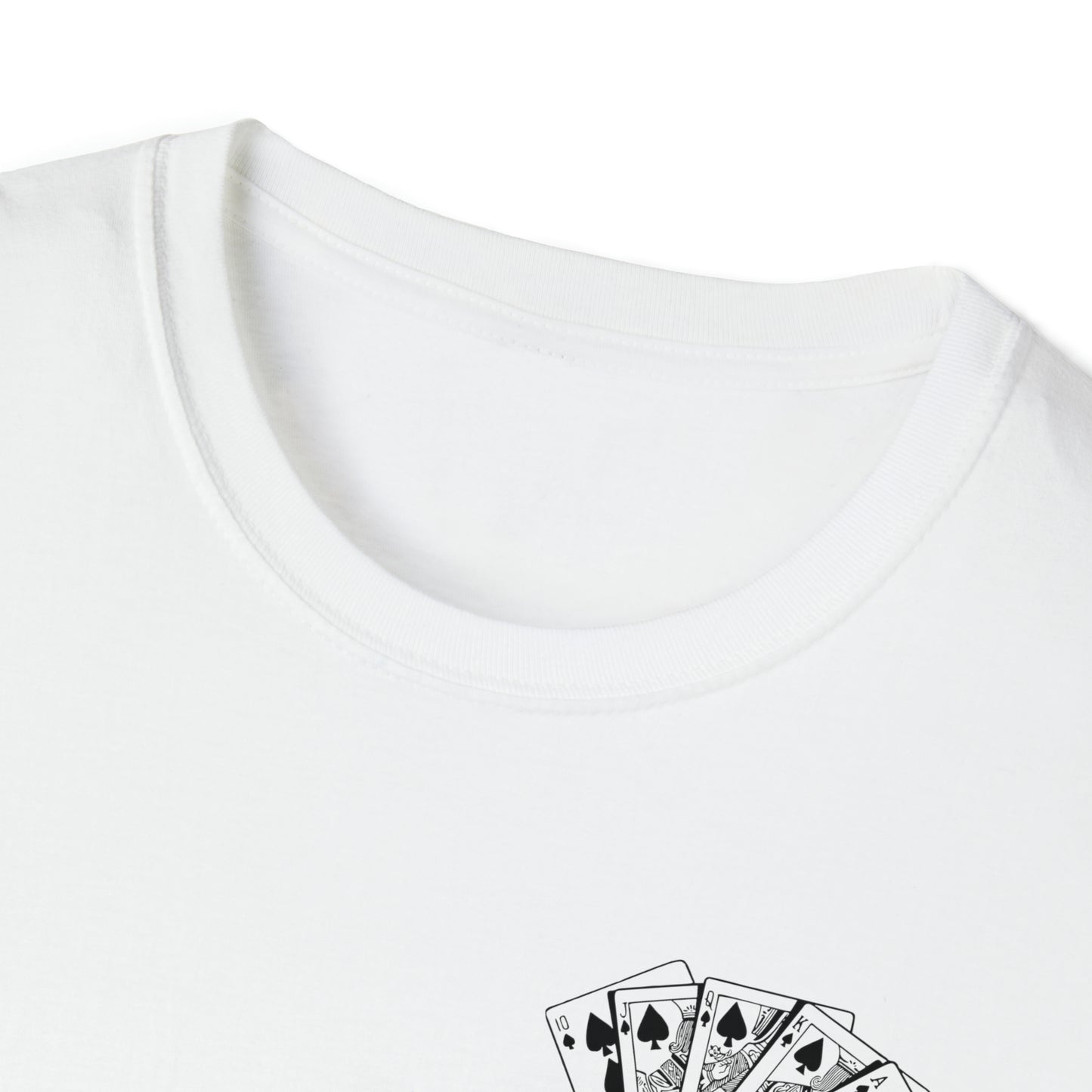 Royal Flush Poker Time to Play T-shirt Front and Back Design