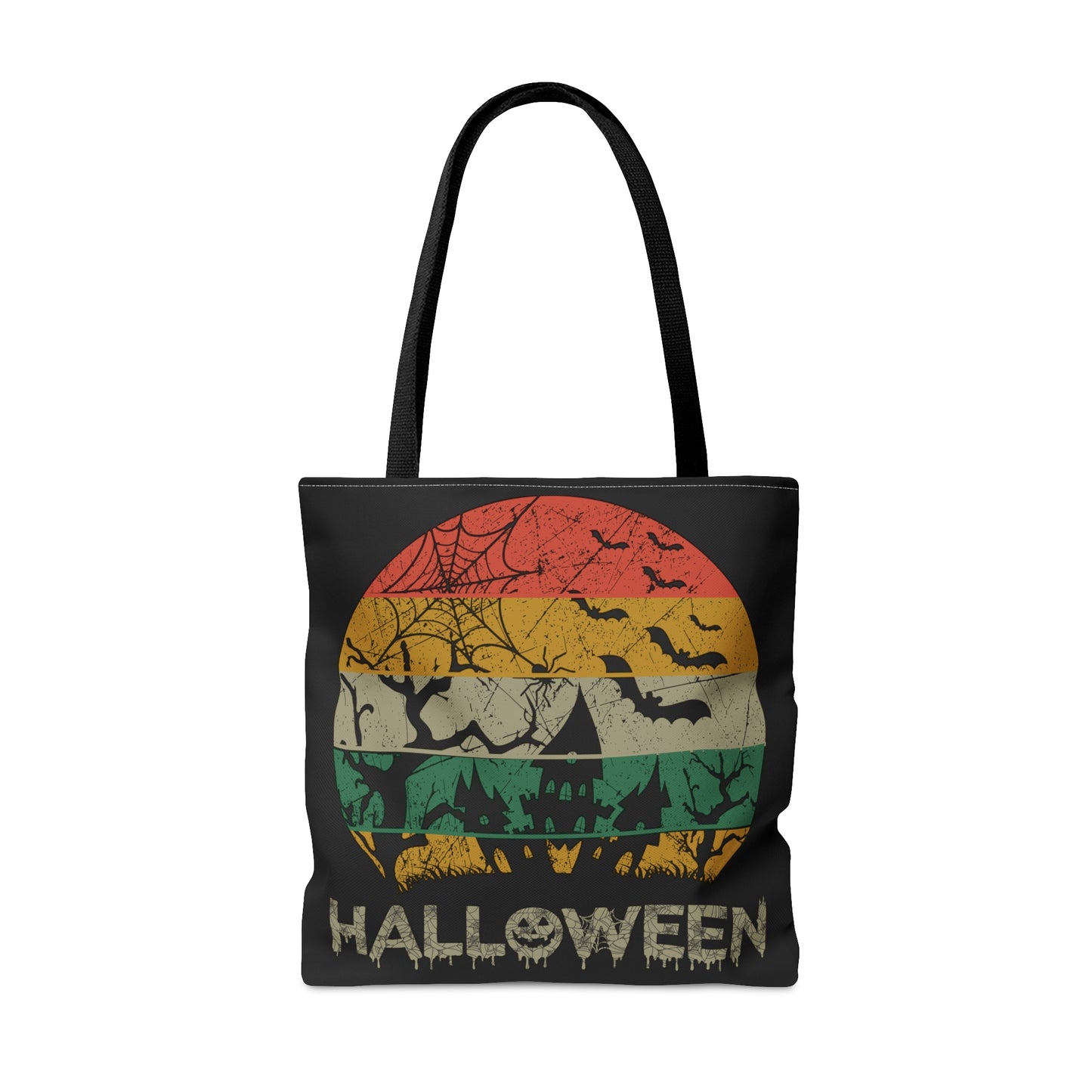 Retro Halloween Spooky House Tote Bag (AOP)