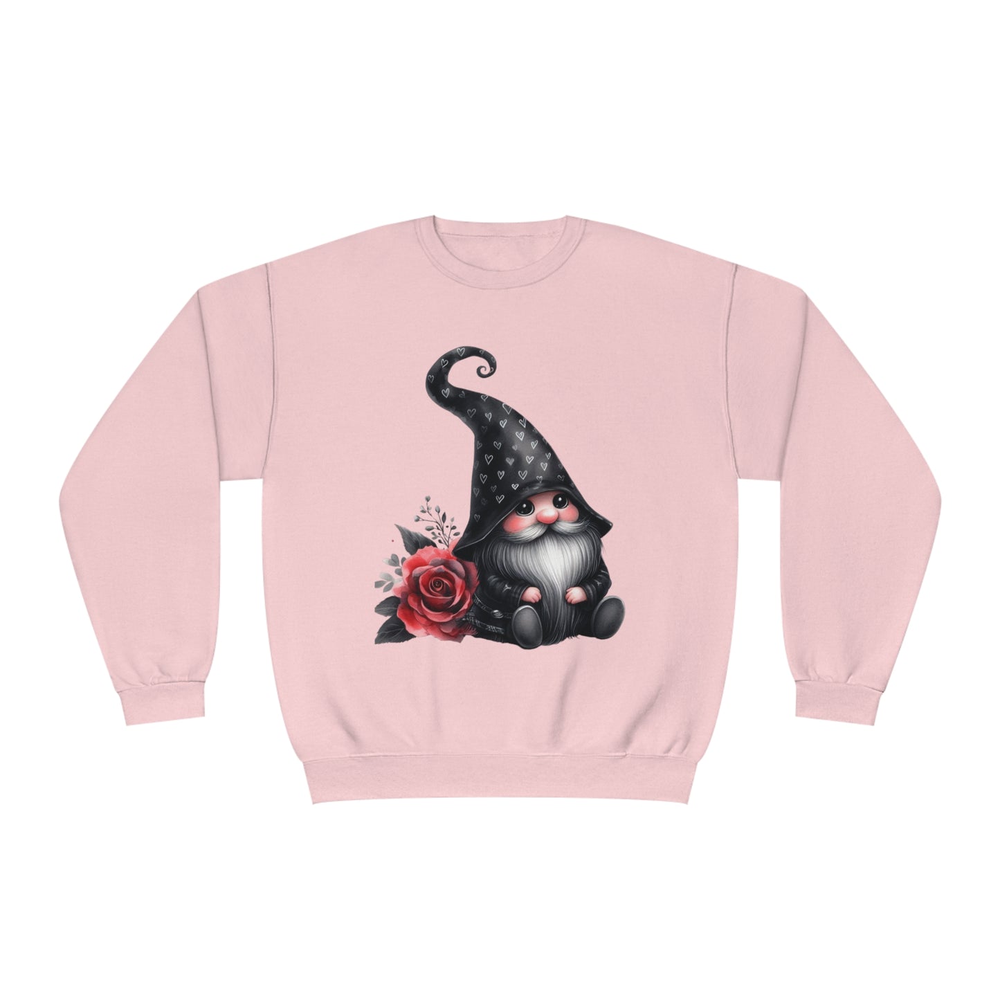 Black Valentine Gnome Unisex NuBlend® Crewneck Sweatshirt