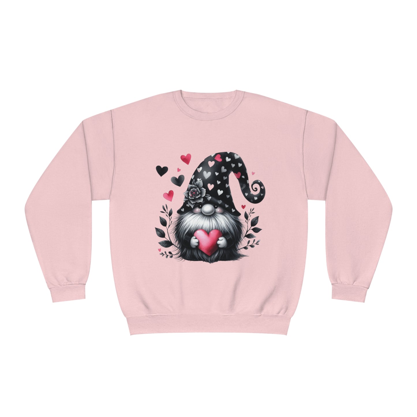 Black Valentine Gnome Unisex NuBlend® Crewneck Sweatshirt