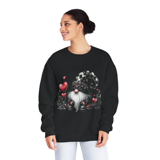 Black Valentine Gnome Unisex NuBlend® Crewneck Sweatshirt