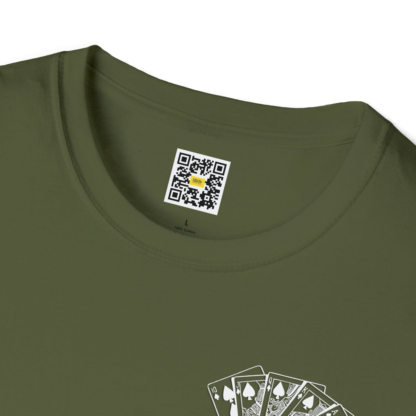 Royal Flush Poker Time to Play T-shirt Front and Back Design