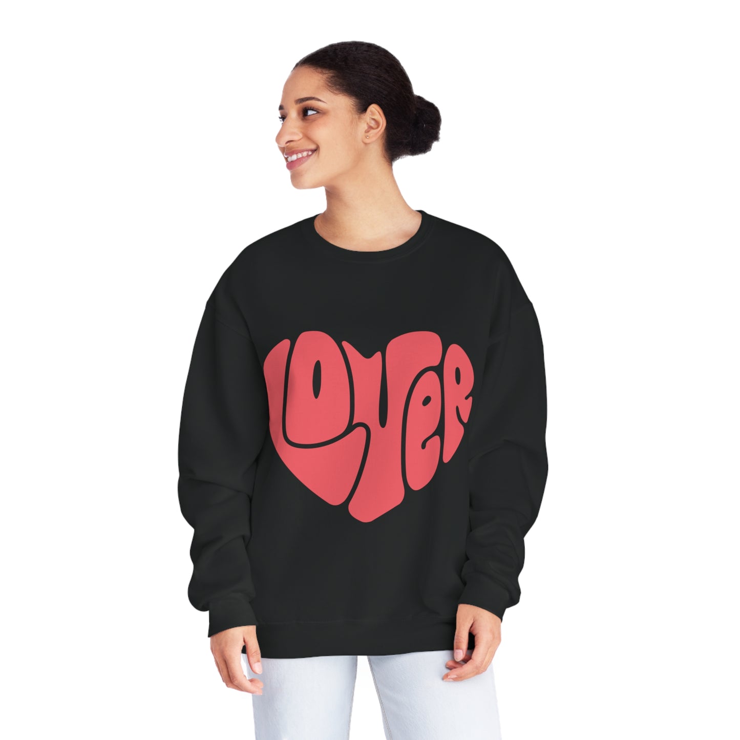 Retro Lover Heart Valentines Unisex NuBlend® Crewneck Sweatshirt