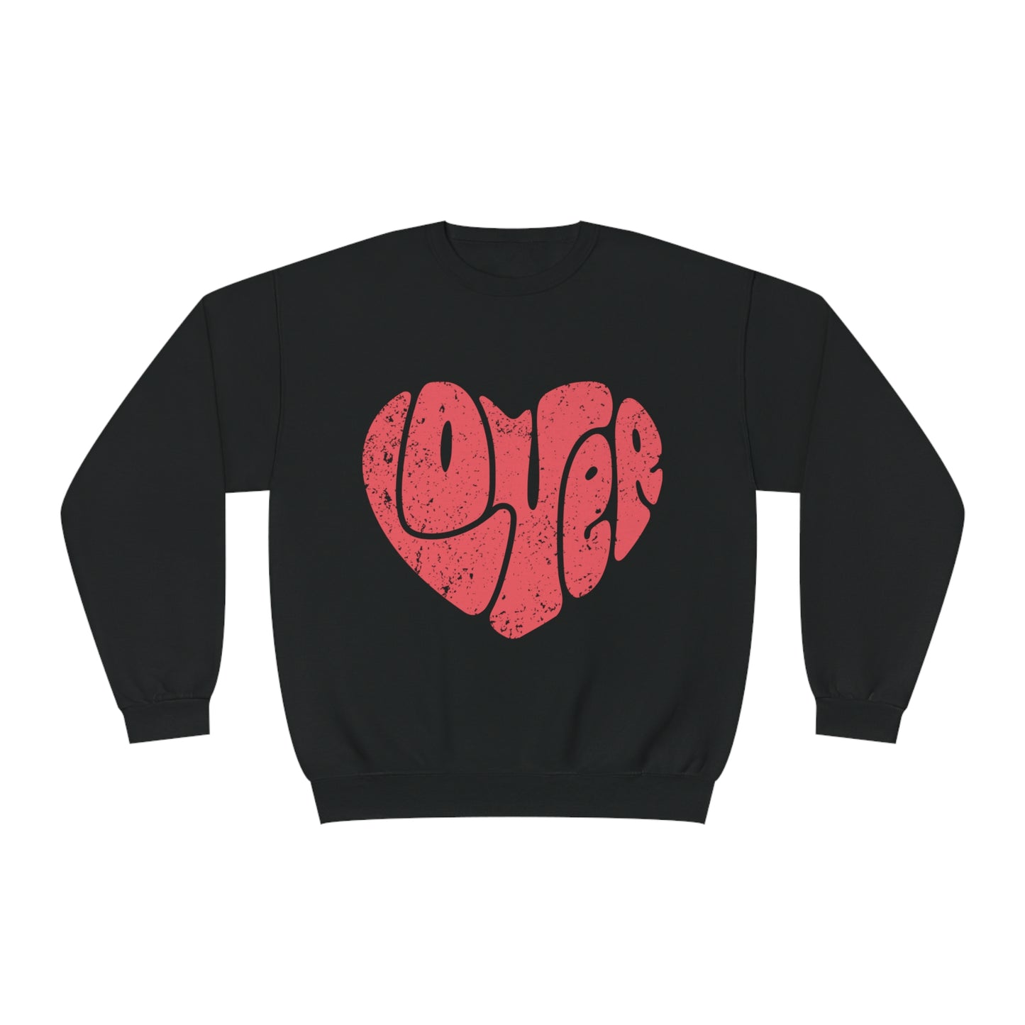 Retro Lover Heart Valentines (Distressed Design) Unisex NuBlend® Crewneck Sweatshirt