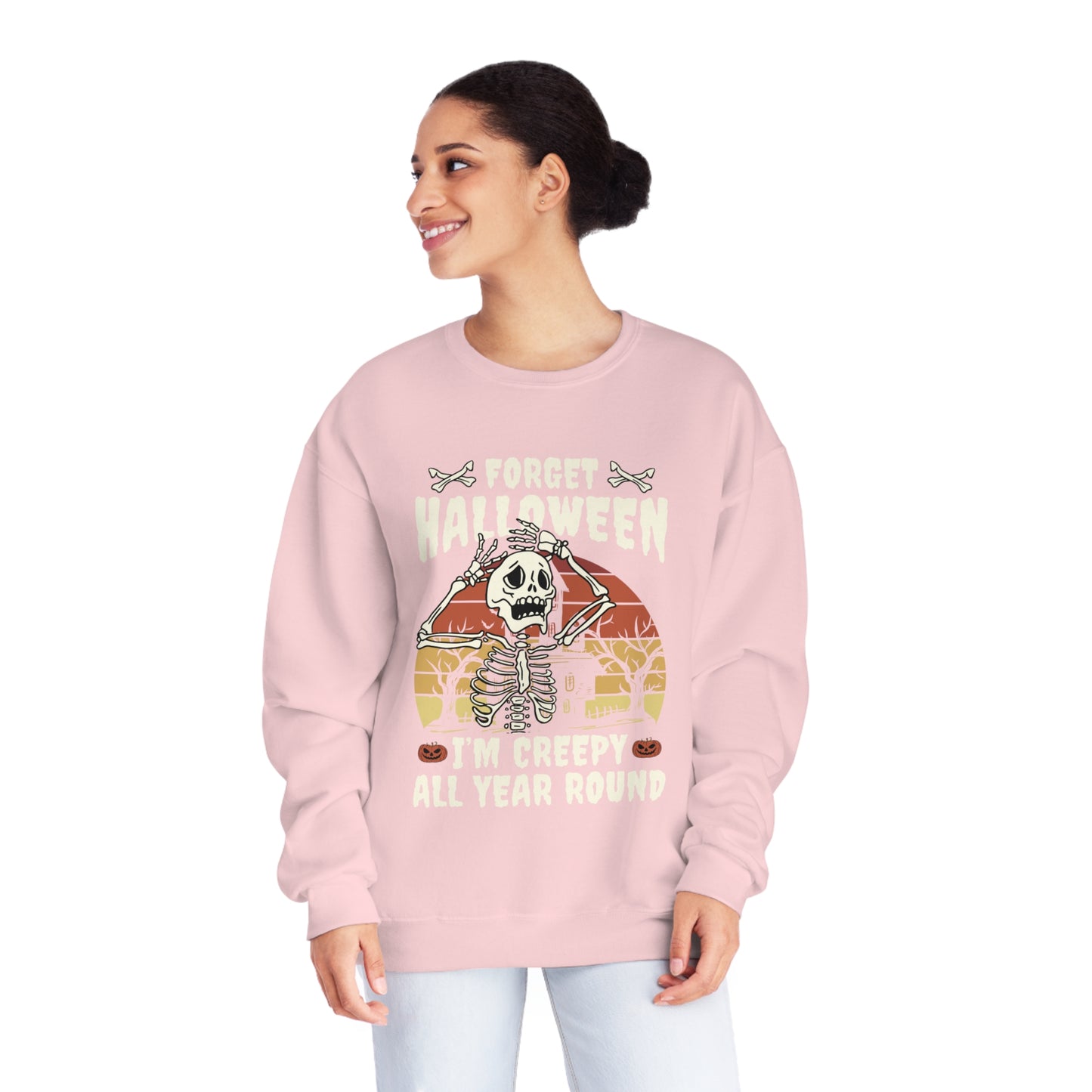 Forget Halloween - I'm creepy all year long Unisex NuBlend® Crewneck Sweatshirt