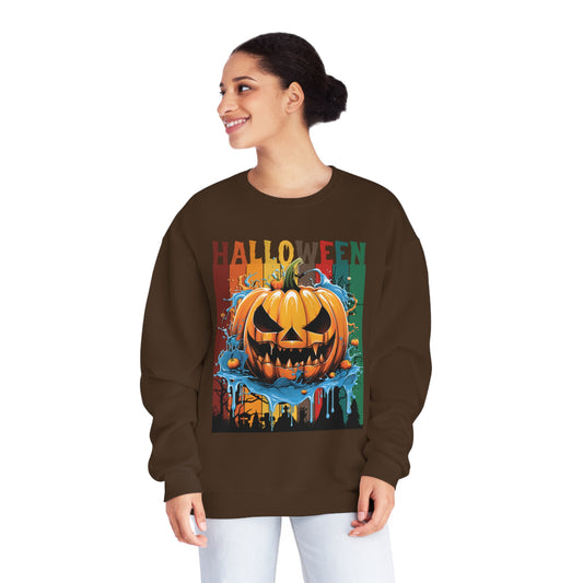 Scary Pumpkin Halloween Unisex NuBlend® Crewneck Sweatshirt