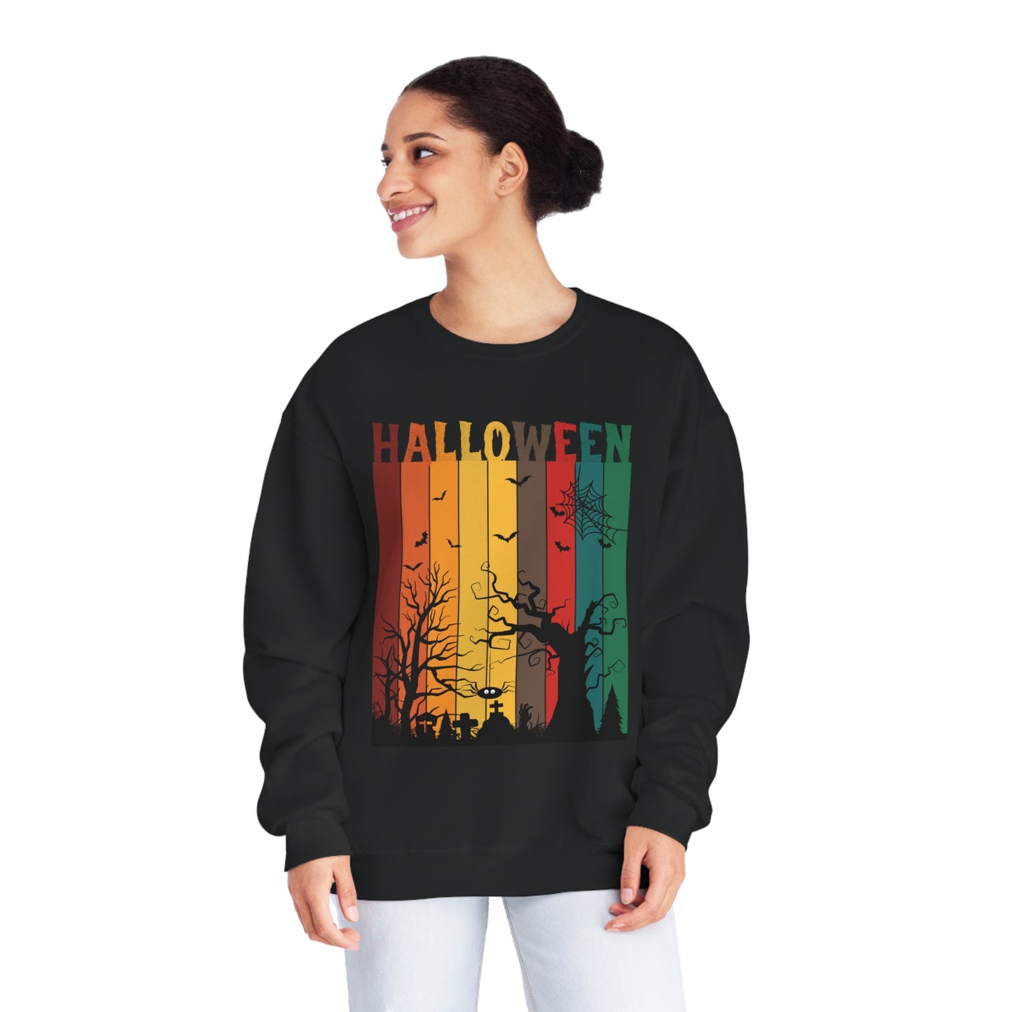 Halloween Spooky Sweatshirt Unisex NuBlend® Crewneck Sweatshirt