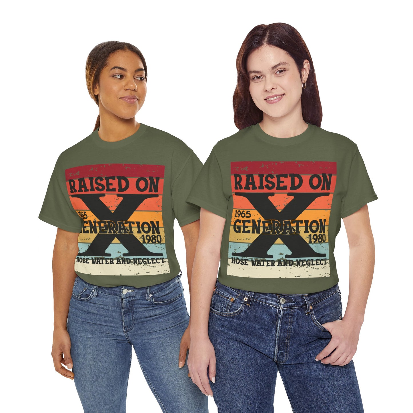 GEN X Raised On Hose Water & Neglect Tshirt Unisex Heavy Cotton