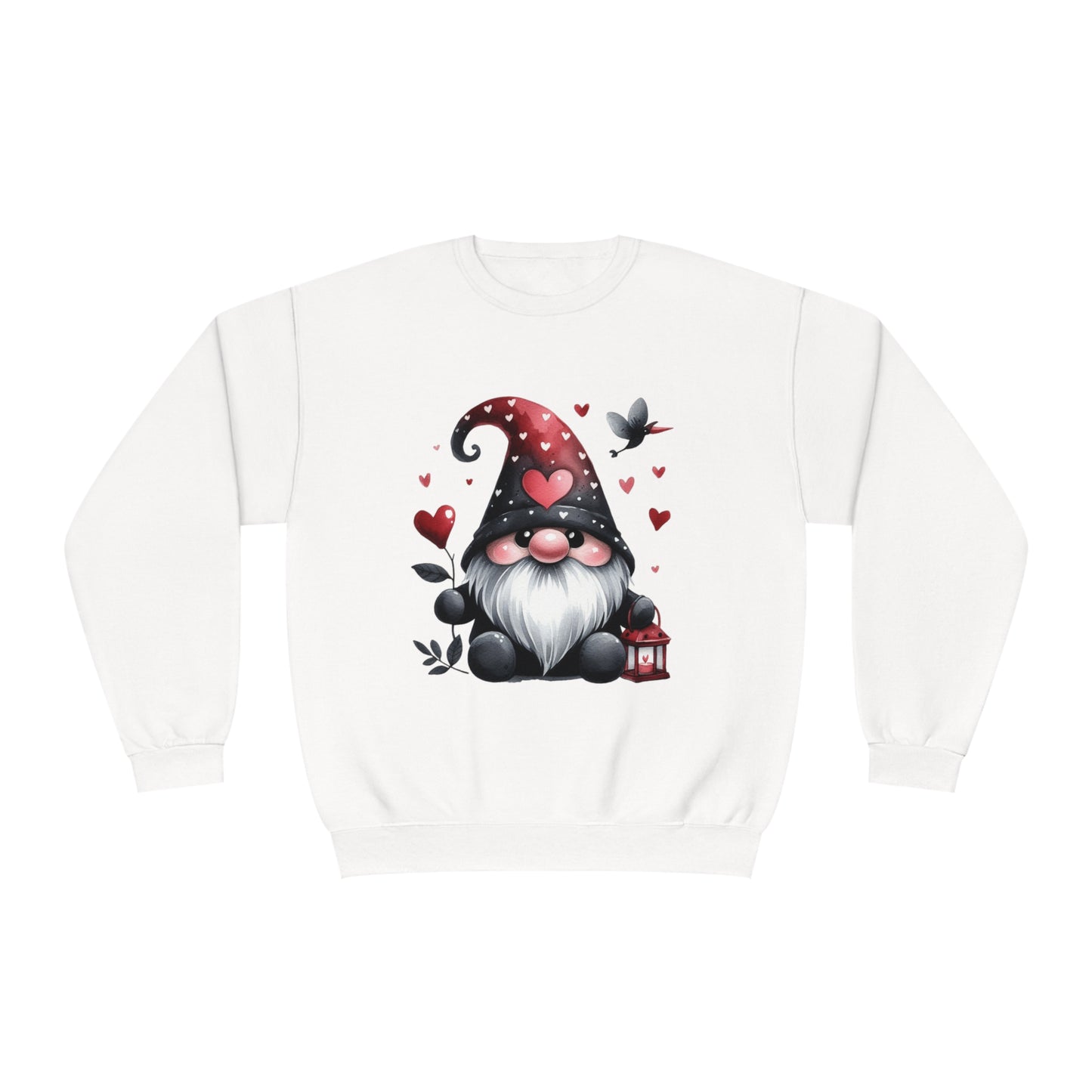 Black Valentine Gnome Unisex NuBlend® Crewneck Sweatshirt