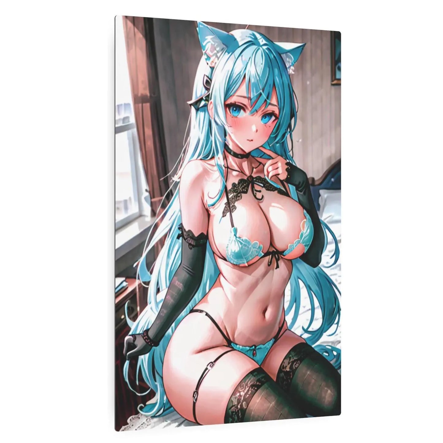 "Original Waifu Anime Metal Print – 8" x 12" Exclusive Art"