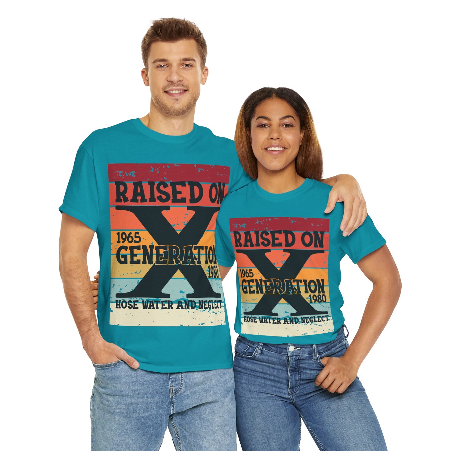 GEN X Raised On Hose Water & Neglect Tshirt Unisex Heavy Cotton