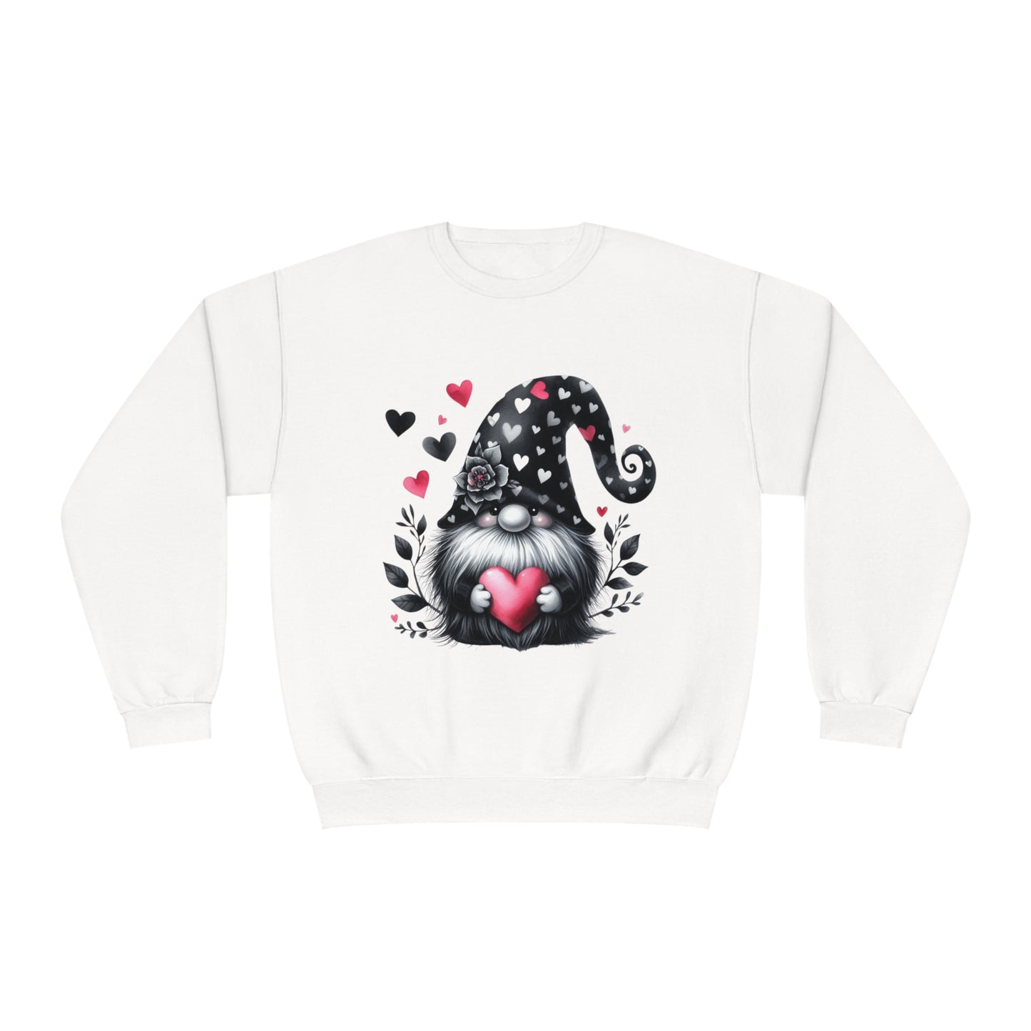 Black Valentine Gnome Unisex NuBlend® Crewneck Sweatshirt