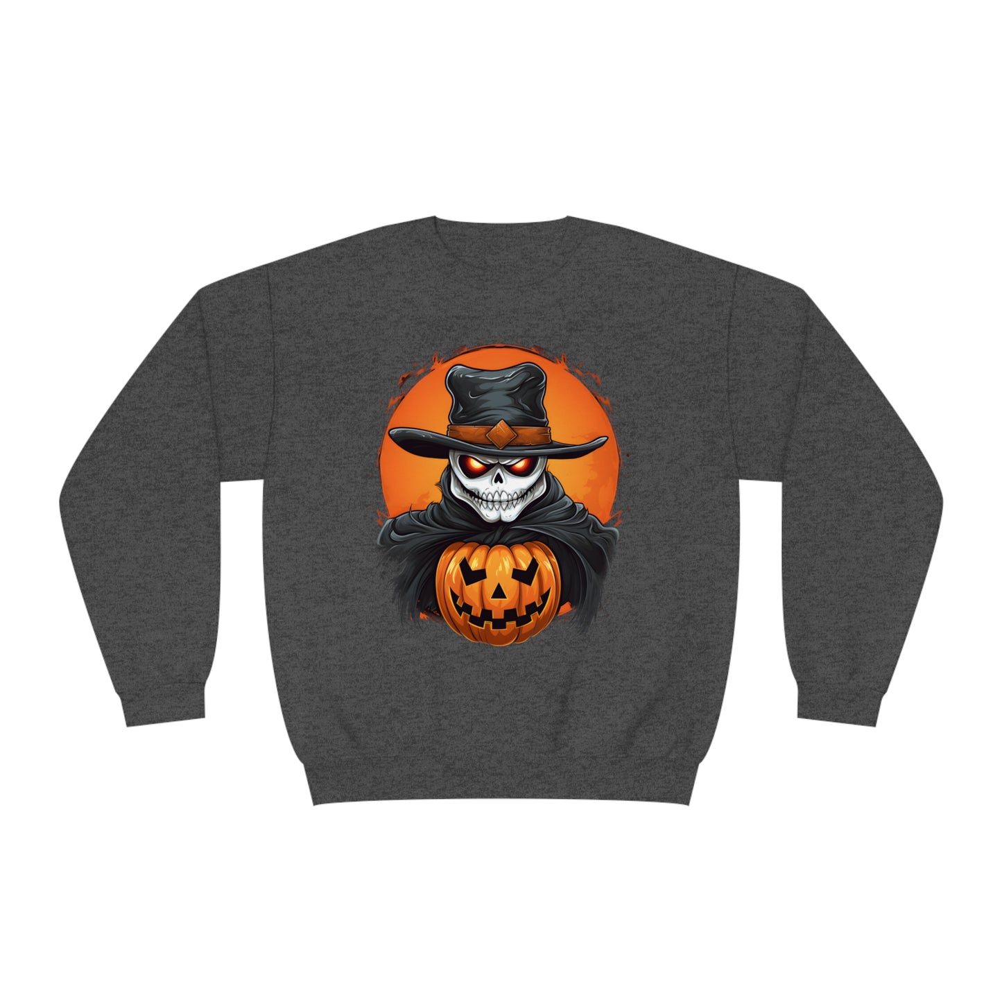 Halloween Cowboy Skeleton Unisex Graphic Shirt Gifts Spooky Long Sleeve Crewneck Shirt Tops