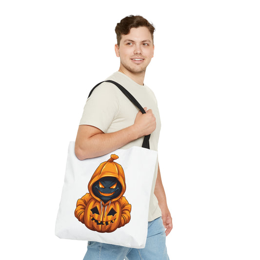 Halloween Scary Hoodie Pumpkin Character Tote Bag (AOP)