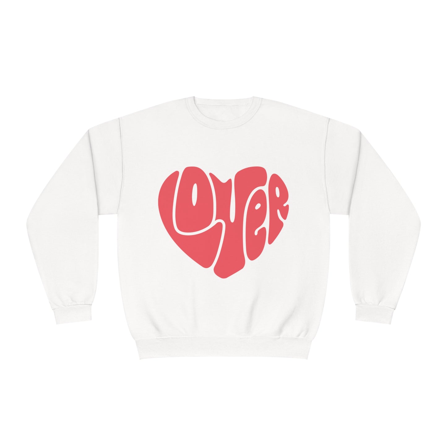 Retro Lover Heart Valentines Unisex NuBlend® Crewneck Sweatshirt