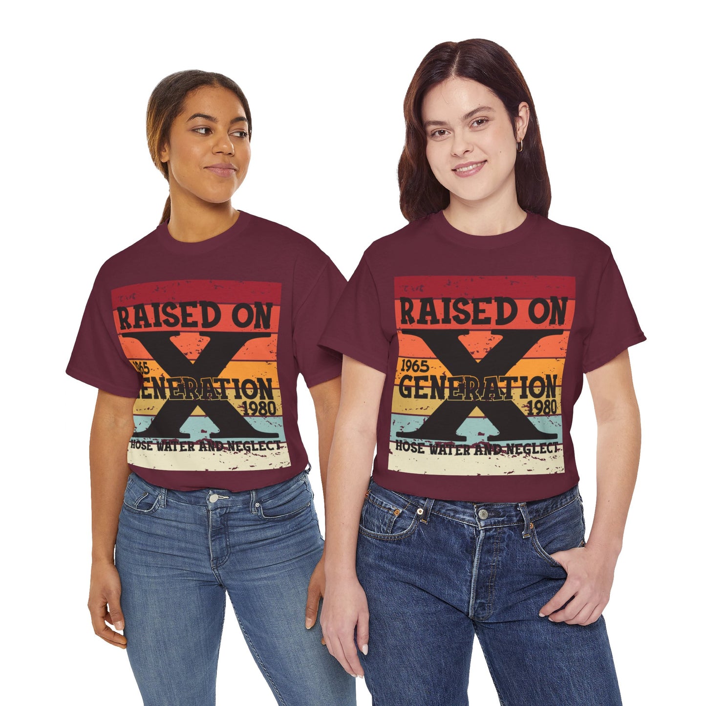 GEN X Raised On Hose Water & Neglect Tshirt Unisex Heavy Cotton