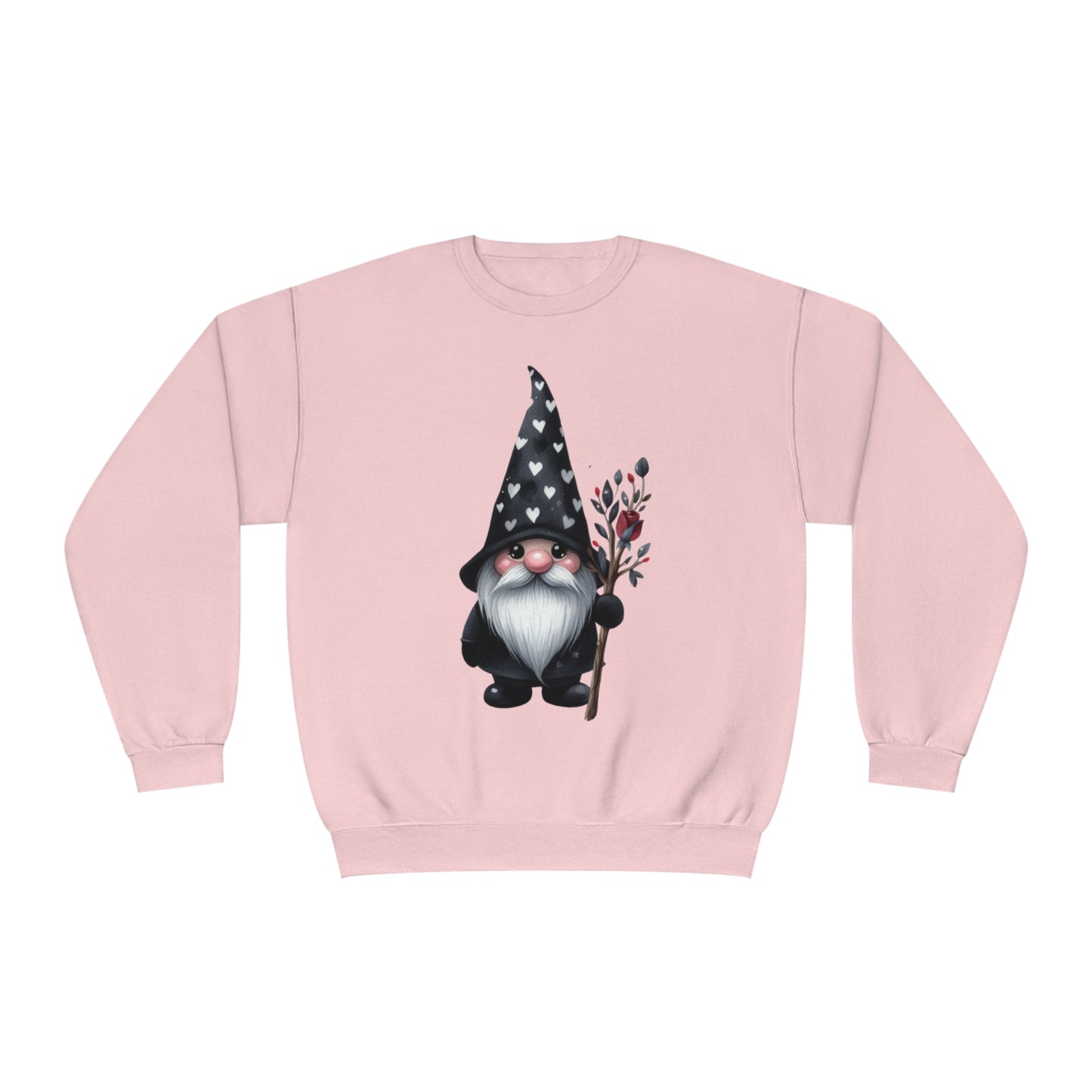 Black Valentine Gnome Unisex NuBlend® Crewneck Sweatshirt