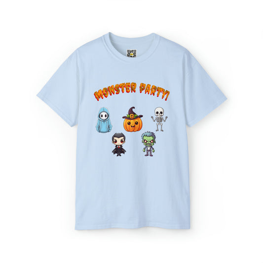 Monster Party Retro Halloween Funny Unisex Ultra Cotton Tee