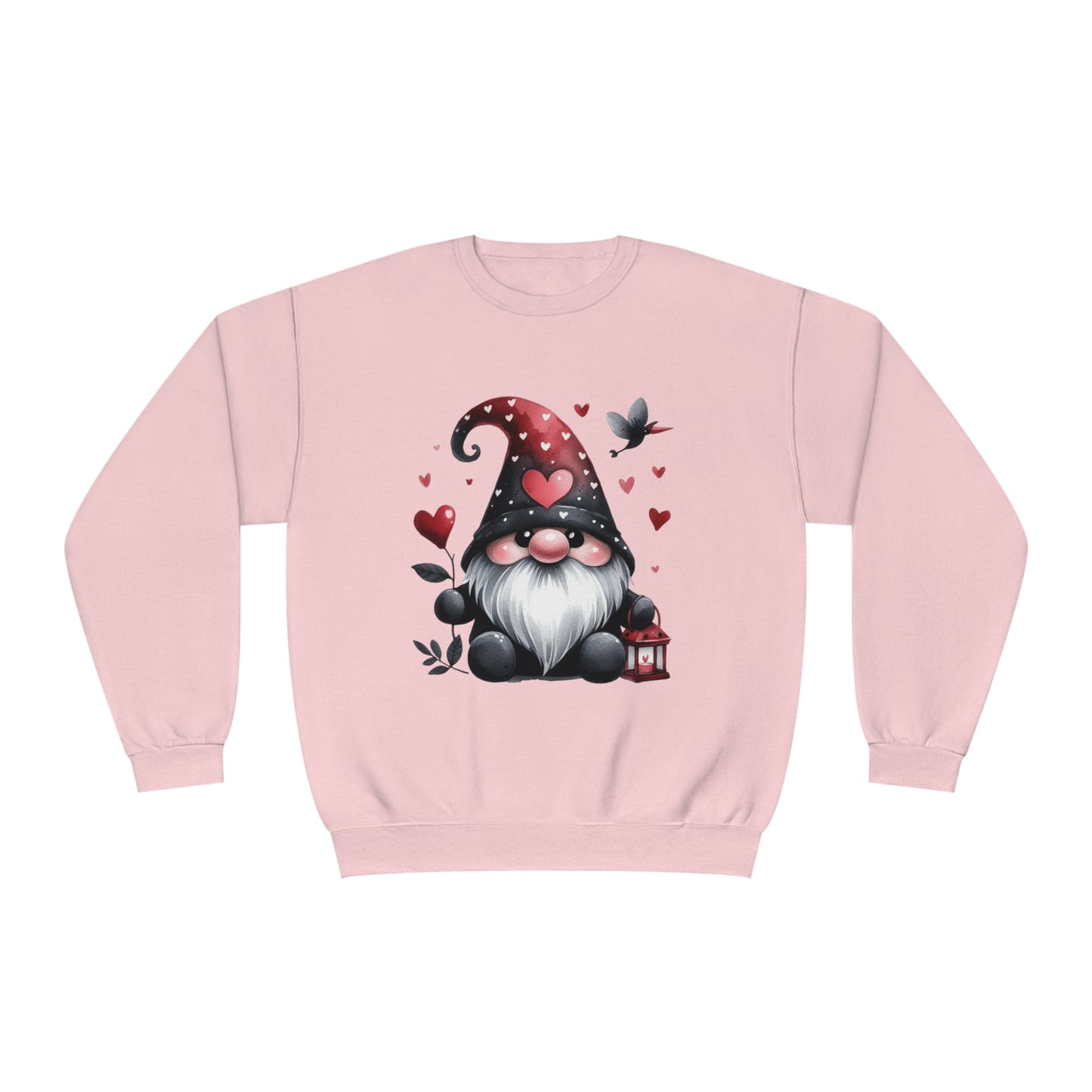 Black Valentine Gnome Unisex NuBlend® Crewneck Sweatshirt