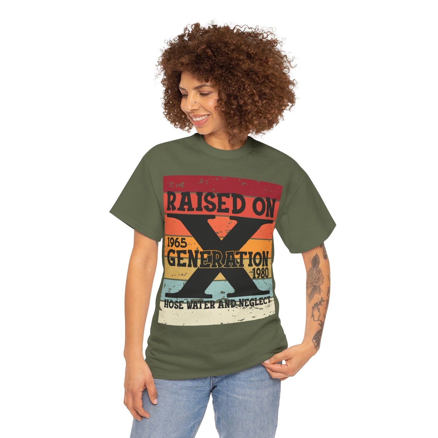 GEN X Raised On Hose Water & Neglect Tshirt Unisex Heavy Cotton