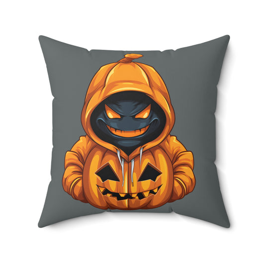 Throw Pillow Spooky and Cute 2-sided Jack-o-lantern Cute Kitty Halloween Spun Polyester Square Pillow