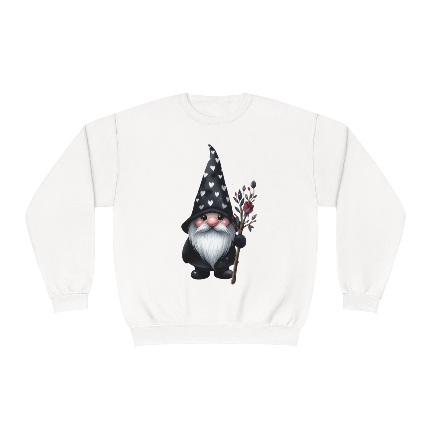 Black Valentine Gnome Unisex NuBlend® Crewneck Sweatshirt