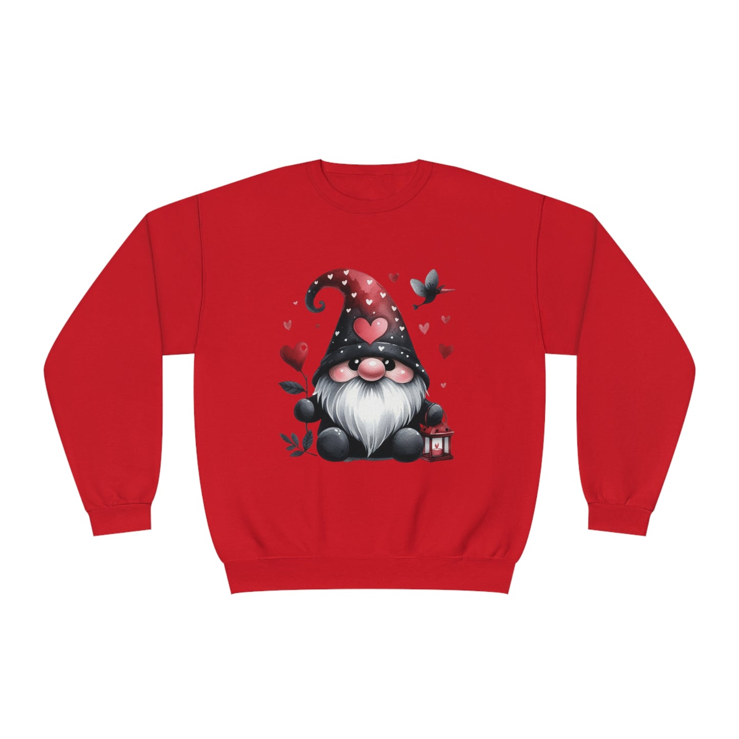 Black Valentine Gnome Unisex NuBlend® Crewneck Sweatshirt