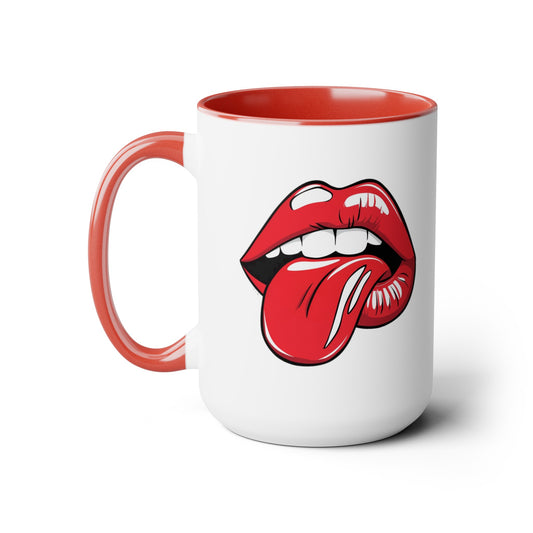 PopArt Lips and Tounge15oz Coffee Mug