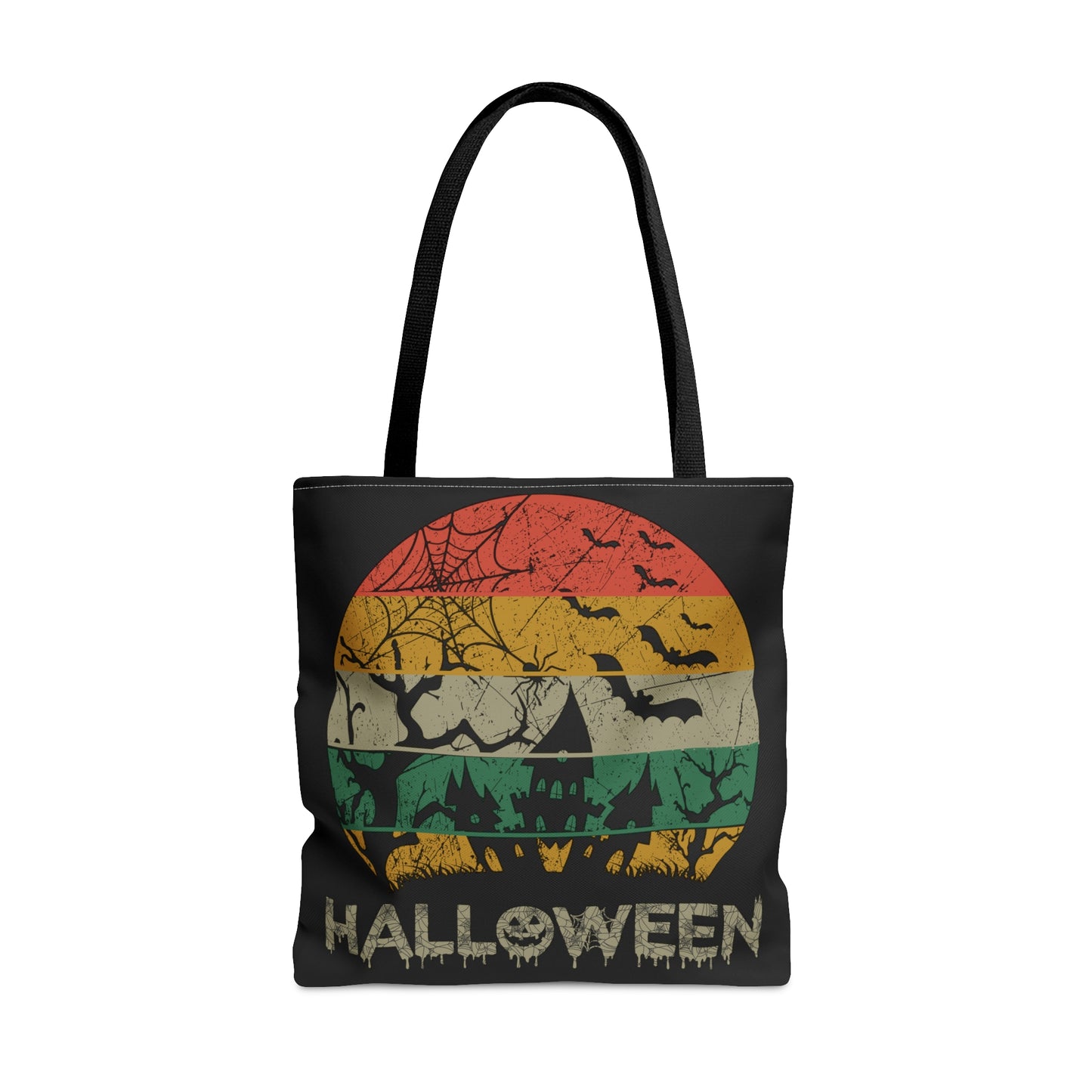 Retro Halloween Spooky House Tote Bag (AOP)