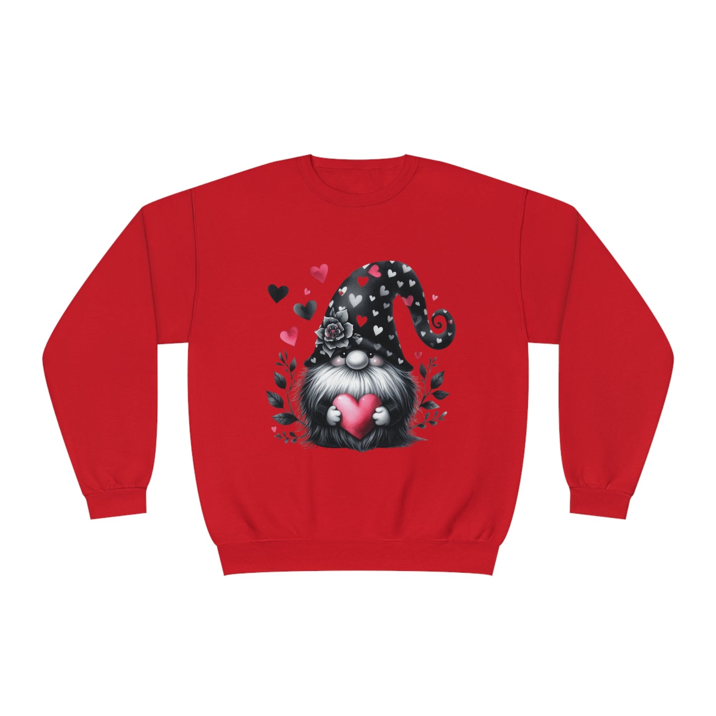 Black Valentine Gnome Unisex NuBlend® Crewneck Sweatshirt