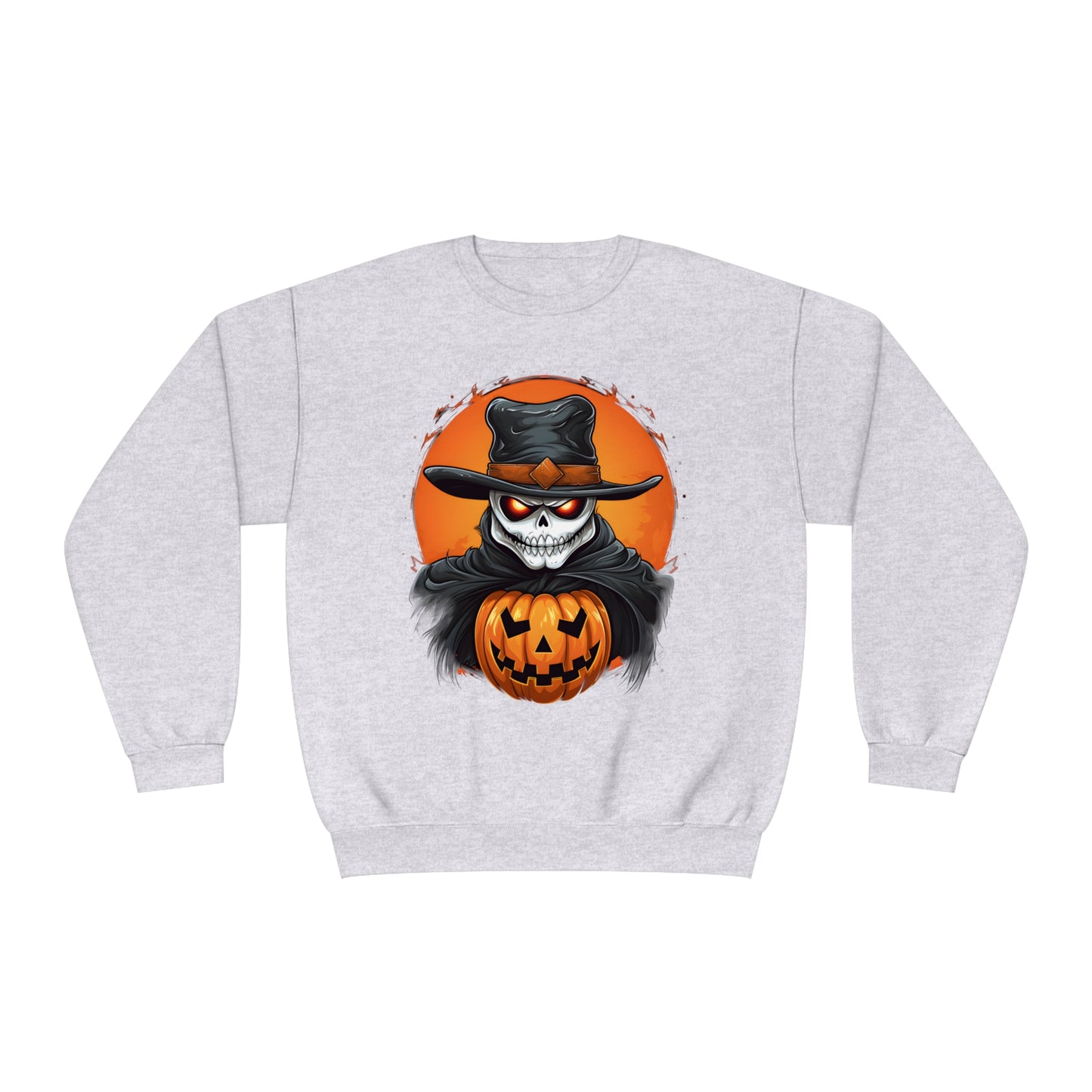 Halloween Cowboy Skeleton Unisex Graphic Shirt Gifts Spooky Long Sleeve Crewneck Shirt Tops