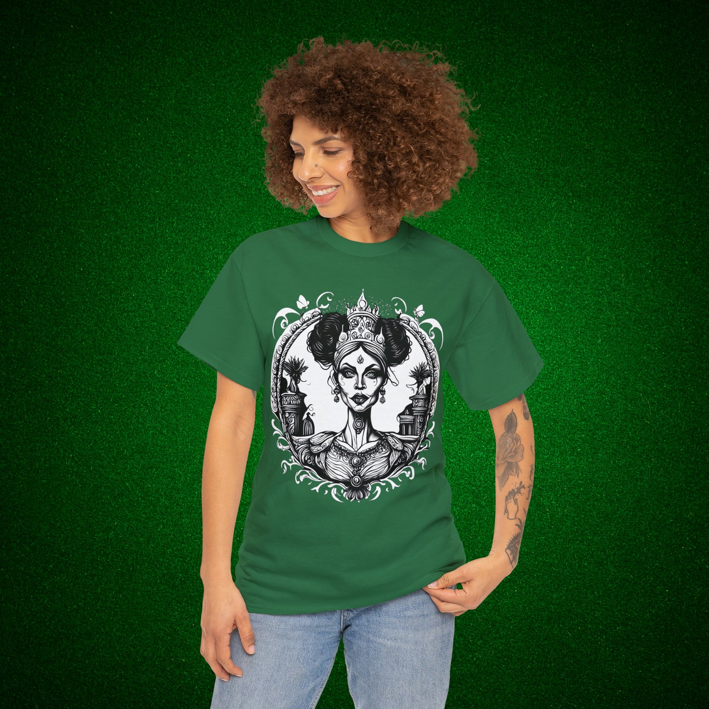 Regal Old Woman with Tiara and Crown unisex heavy cotton tshirt