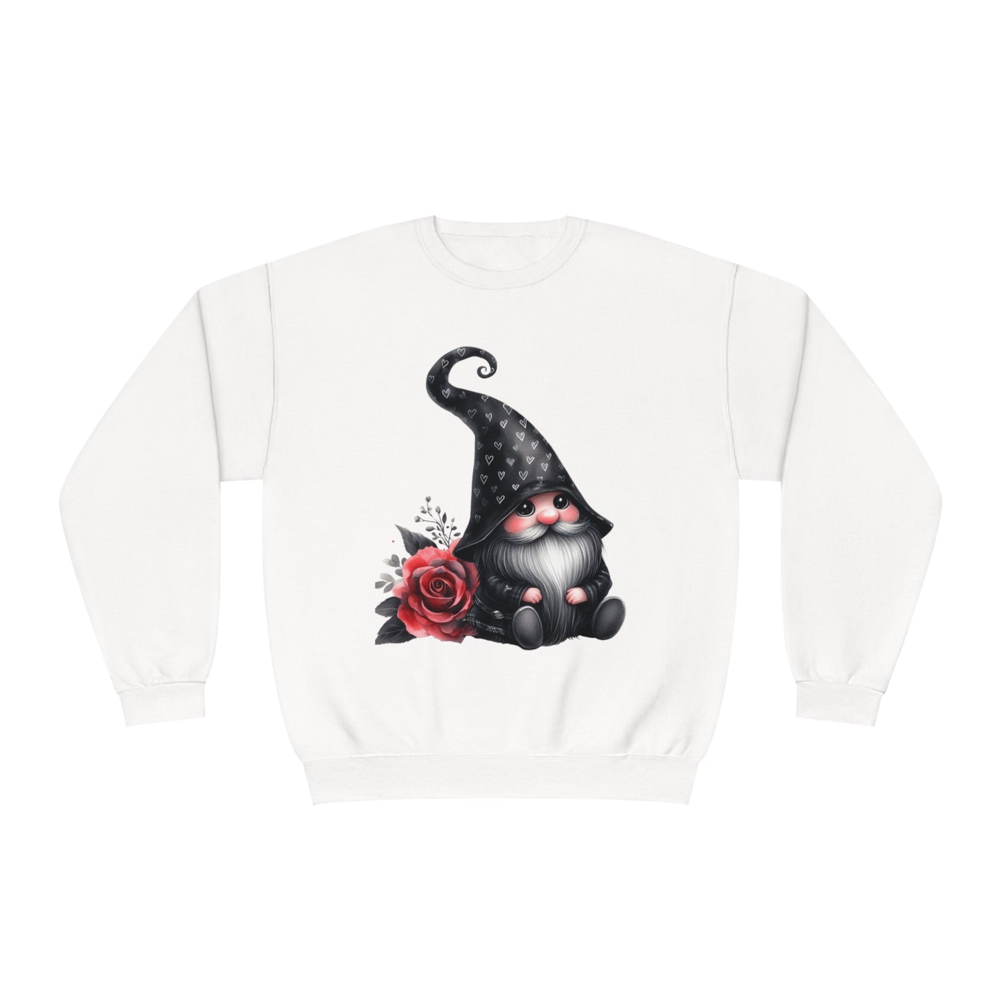 Black Valentine Gnome Unisex NuBlend® Crewneck Sweatshirt