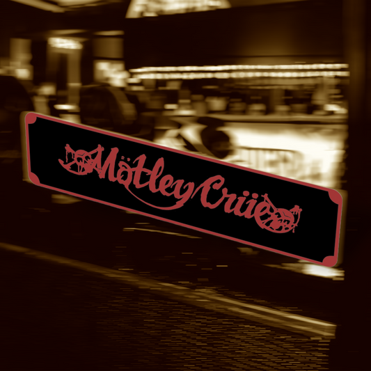 Motley Crue Street Sign 6" X 24" Man Cave Indoor/Outdoor Rock Girls Girls Girls