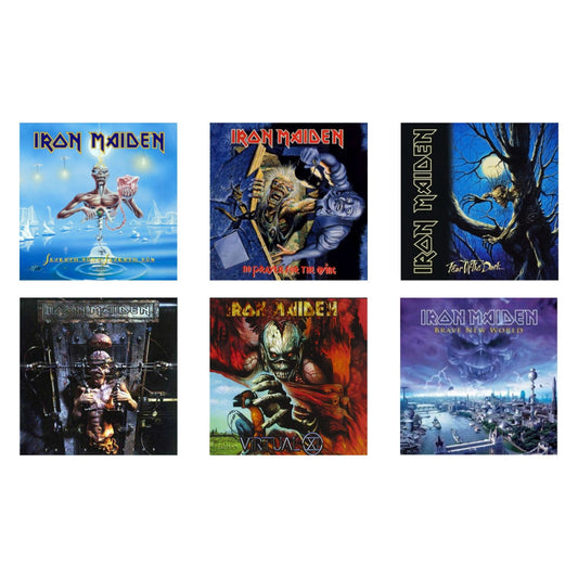 Iron Maiden Album Covers Tribute 7-12 - 3" Vinyl Sticker Set - Window, Laptop, Water Bottle, any Flat Surface